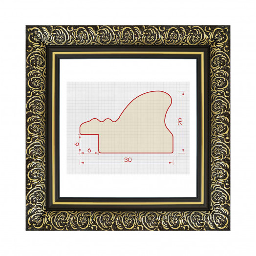 Багет пластиковый 30*20*2950 130577-КС-01 (уп. 156,6м)